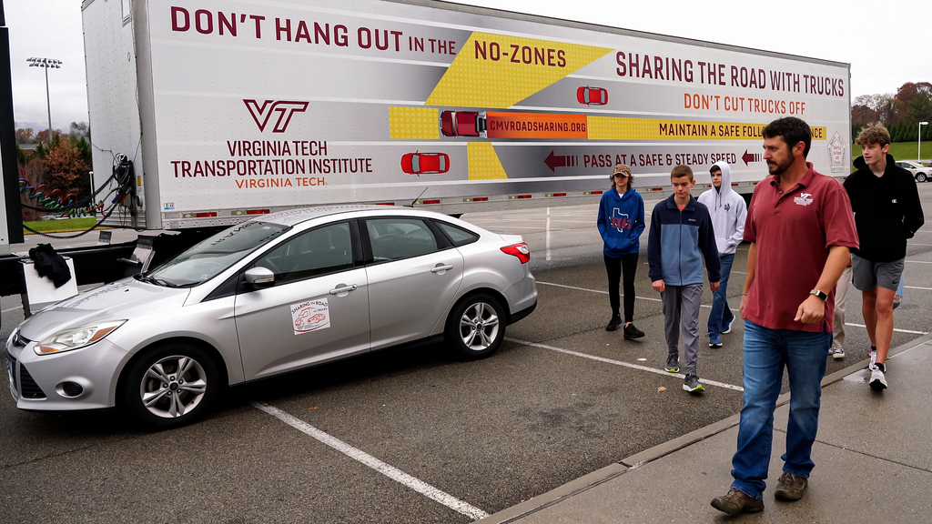 VTTI teaches high school students about "Sharing the Road"