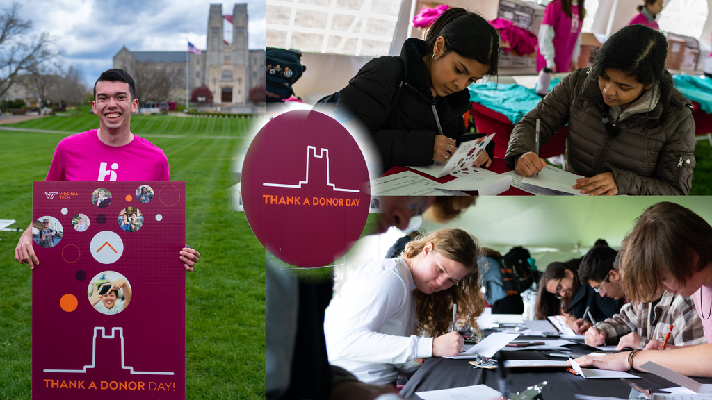 Hokies show gratitude as Thank a Donor Day returns to campus