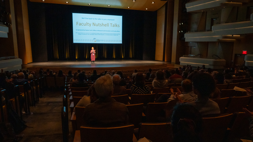 Virginia Tech faculty explain their research at the Faculty Nutshell Talks 