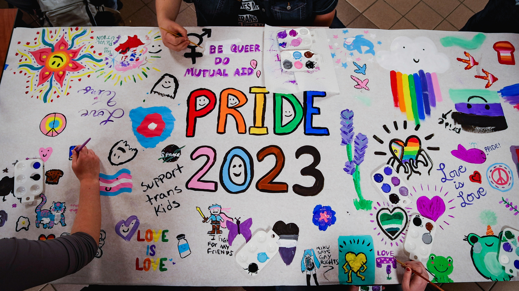 Students express themselves through Pride Week mural
