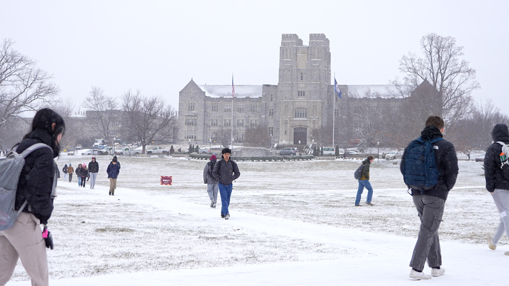 Snow day at Virginia Tech