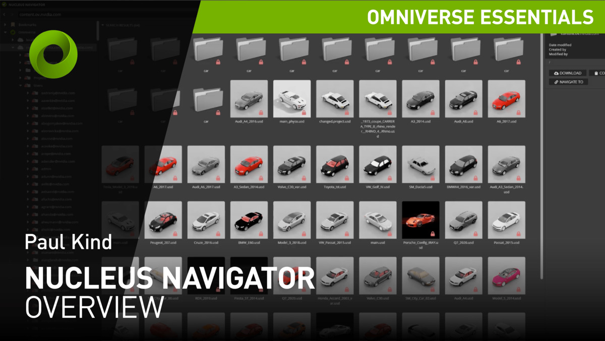 Nvidia Omniverse Nucleus Navigator Overview Omniverse 2020 Nvidia On Demand