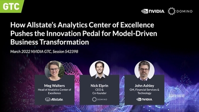 How Allstate’s Analytics Center of Excellence Pushes the Innovation Pedal for Model-driven Business Transformation (Presented by Domino Data Lab)