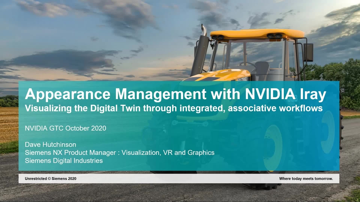 Appearance Management with NVIDIA Iray for Visualizing the Digital Twin
