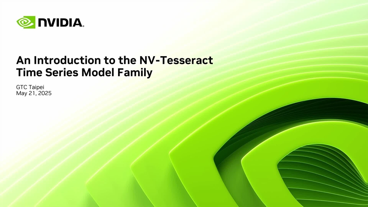 NV-Tesseract 時間序列模型系列簡介 An Introduction to the NV-Tesseract Time Series ...