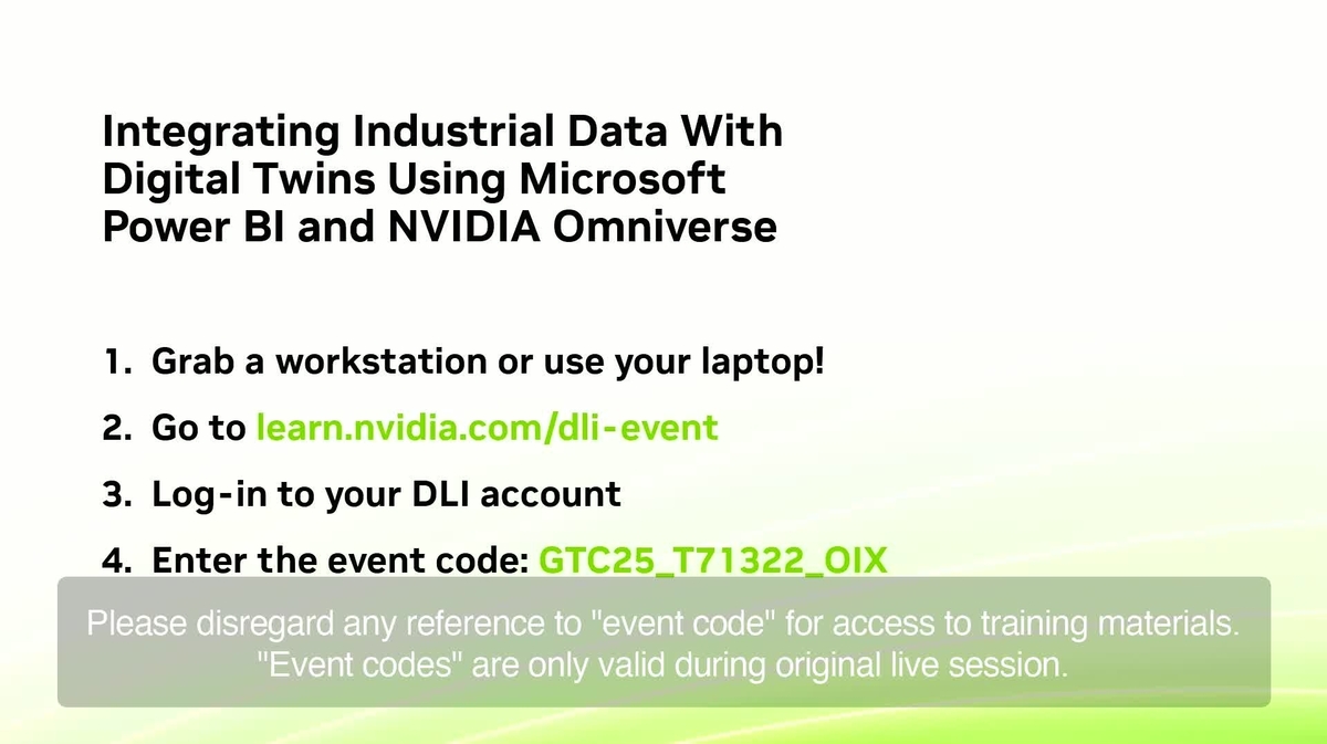 Connecting Industrial Data to Digital Twins With Microsoft Power BI, NVIDIA  Omniverse, and OpenUSD DLIT71322 | GTC 2025 | NVIDIA On-Demand