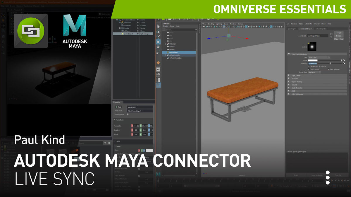 Autodesk Maya Connector Live Sync Introduction Omniverse 2020 Nvidia On Demand