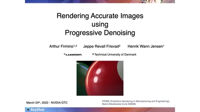 Rendering Accurate Images using Progressive Denoising