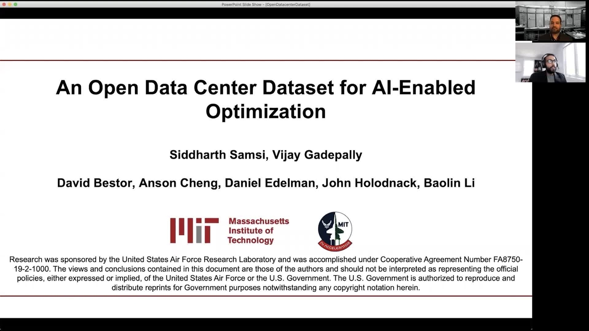 An Open Data Center Dataset for AIEnabled Optimization GTC Digital