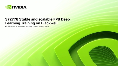 Stable and Scalable FP8 Deep Learning Training on Blackwell