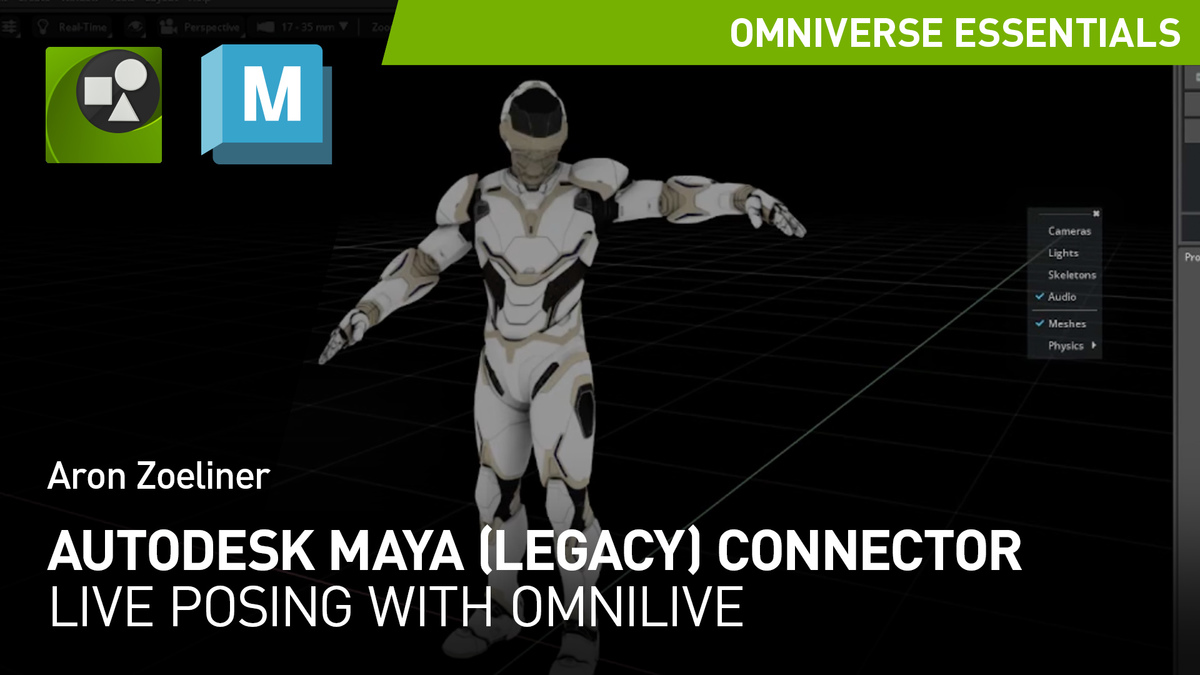 Live Posing with OmniLive with Autodesk Maya (Legacy) Connector and NVIDIA  Omniverse Create | NVIDIA On-Demand