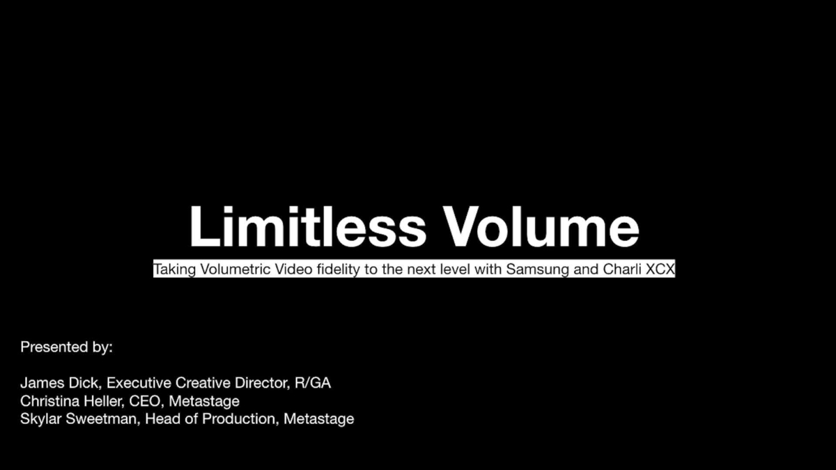 Limitless Volume Taking Volumetric Video to the Next Level with Samsung and CharliXCX GTC