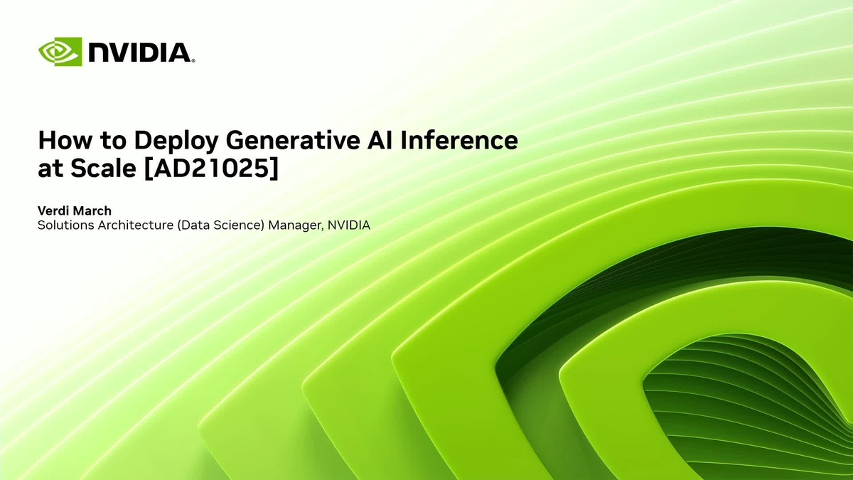 How to Deploy Generative AI Inference at Scale | AI Day Sydney 2025 ...