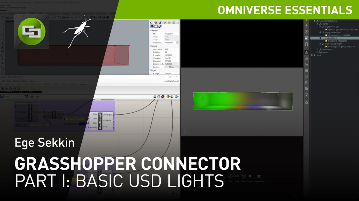 Basic Usd Lights In Grasshopper Omniverse 2020 Nvidia On Demand