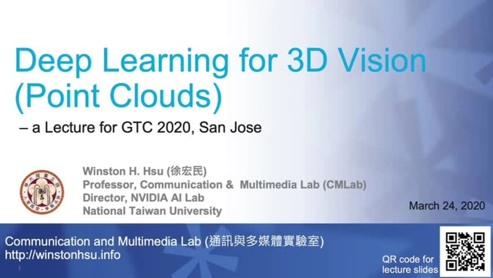 Deep Learning for 3D Vision (Point Clouds) | NVIDIA On-Demand