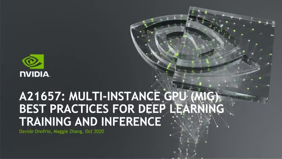 Multi Instance GPU MIG Best Practices for Deep Learning Training