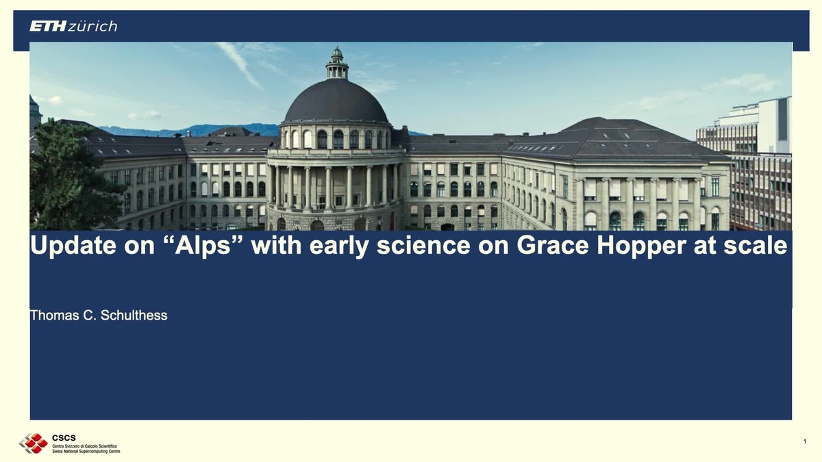 Early science with grace hopper at scale on alps gtc 24 2024 nvidia