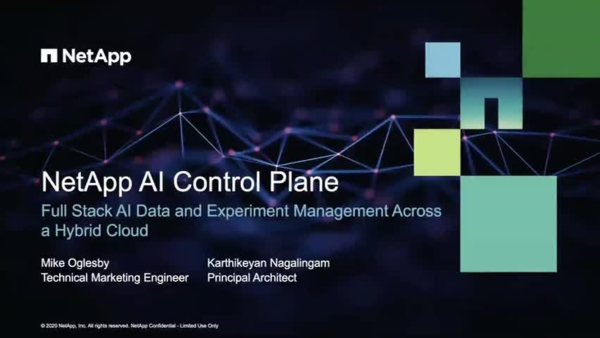 NetApp AI Control Plane: Full-Stack AI Data Management Across the ...