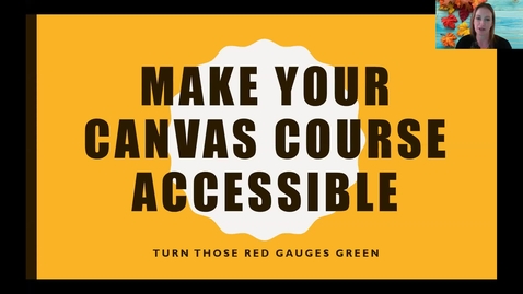 Thumbnail for Making Your Canvas Course Accessible
