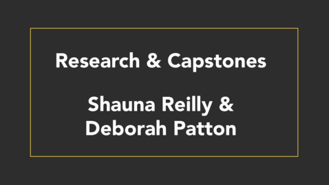 Thumbnail for Research &amp; Capstones