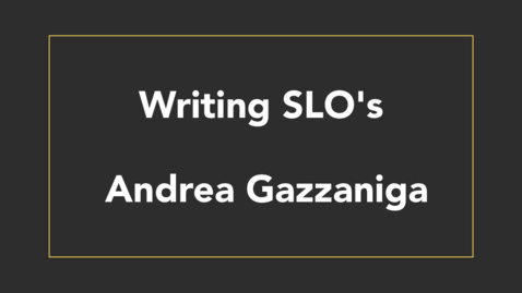 Thumbnail for Writing SLO's