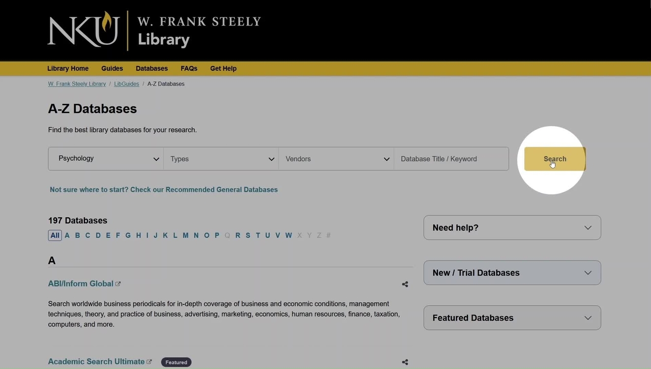 Psychology Databases