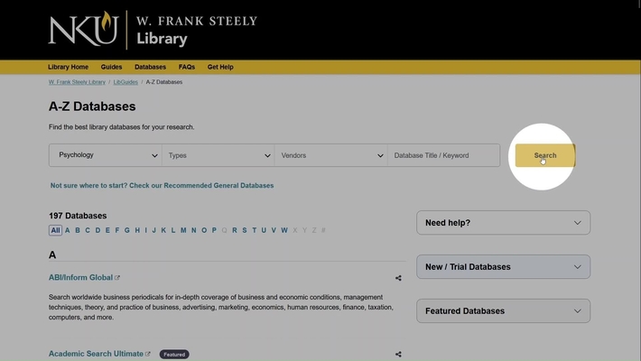 Psychology Databases