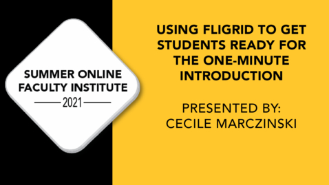 Thumbnail for entry Using Flipgrid to Get Students Ready for the 1-Minute Introduction