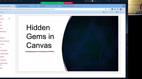 Thumbnail for Hidden Gems in Canvas - Fall 2021 Workshop