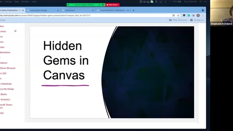 Thumbnail for entry Hidden Gems in Canvas - Fall 2021 Workshop