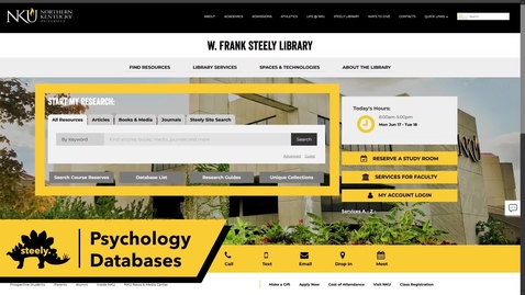 Thumbnail for Psychology Research Resources: Databases &amp; Journals
