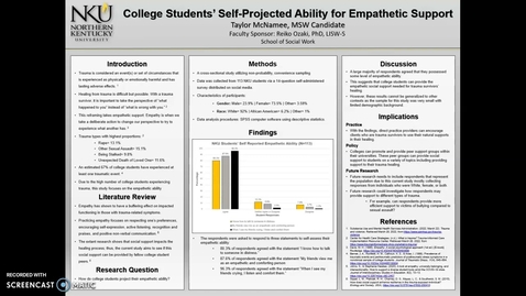 Thumbnail for entry College Student's Self-Projected Ability for Empathetic Support