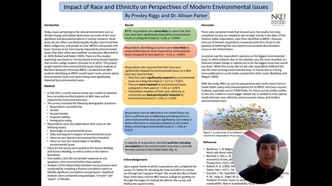 Thumbnail for entry Ethnicity and its Impact on Perspectives of Modern Environmental Issues