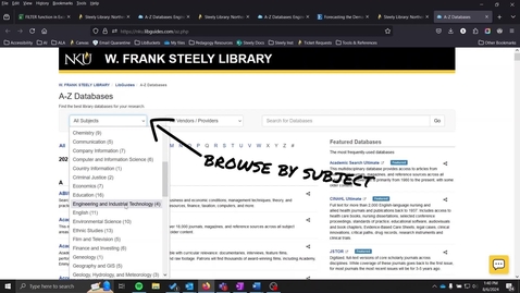 Thumbnail for Basic Intro to Engineering &amp; Industrial Technology Research Databases