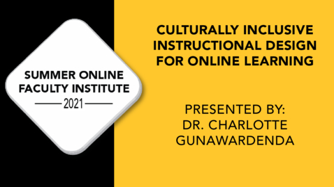 Thumbnail for entry Keynote - Dr.  Charlotte Gunawardena