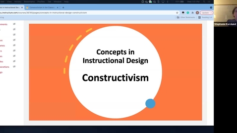 Thumbnail for entry Concepts in Instructional Design: Constructivism - Fall 2021