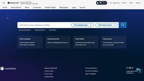 Thumbnail for Nexis Uni: How to Get There