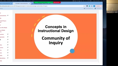 Thumbnail for entry Concepts in Instructional Design: Community of Inquiry - Fall 2021