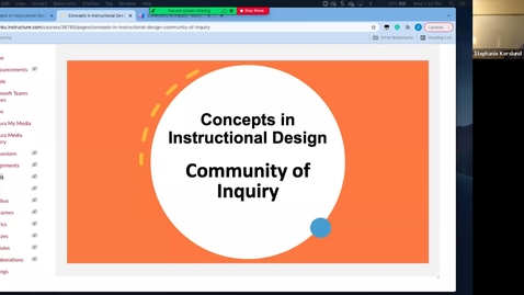 Thumbnail for Concepts in Instructional Design: Community of Inquiry - Fall 2021