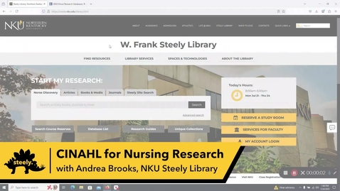 Thumbnail for CINAHL for Nursing Research