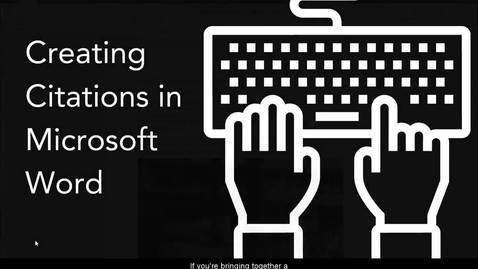 Thumbnail for Citations in Word