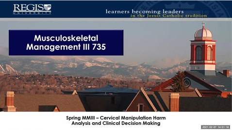 Thumbnail for Cervical Spine Manipulation Harm Analysis and Clinical Decision Making