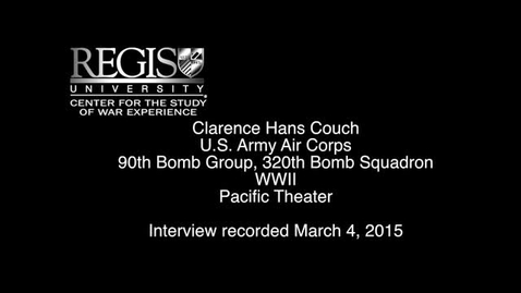 Thumbnail for Clarence Hans Couch Interview