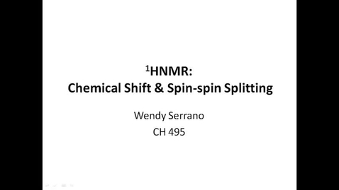 Thumbnail for entry CH 495 Proton NMR