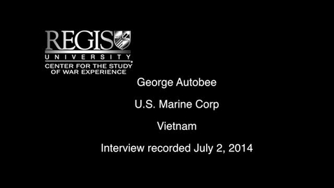 Thumbnail for entry George Autobee Interview - Part 2 of 2
