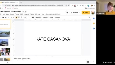 Thumbnail for entry Kate Casanova Artist Presentation O'Sullivan Art Gallery on April 2, 2020