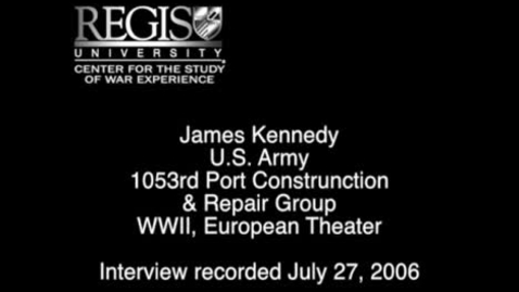 Thumbnail for entry James Kennedy Interview