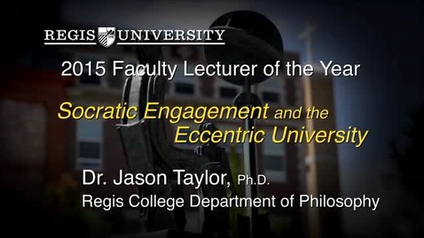 Thumbnail for entry 2015 Faculty Lecturer Dr. Jason Taylor