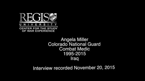 Thumbnail for entry Angela Miller Interview