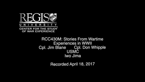 Thumbnail for entry Stories From Wartime 04/18/2017